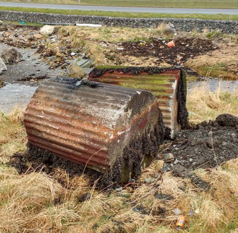 The roadblocks were situated at the foot of Mill Brae, but they were not thought to have been used often. Photo: Scalloway Museum.