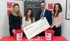 Claire Maguire, Deirdre Curley (BHF), Brian Inkster (originally from Scalloway) and Evonne Morrison (originally from Weisdale). Photo: Donald McLeod.