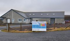 The water treatment works at Sandy Loch. Photo: Shetland News/Neil Riddell.