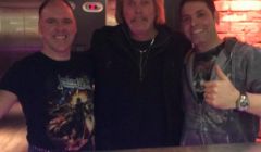 Michael Anderson and John Arthur Poleson of Tinn Lizzy with Scott Gorham from the real Thin Lizzy.