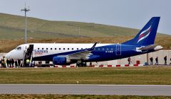 Eastern Airways carrying oil workers to Sumburgh by an Embraer 170 jet rather than the usual propeller plane, earlier this week - Photo: Ronnie Robertson