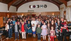 Around 140 people attended the celebrations in the Fetlar hall - Photo: Charlie Inkster