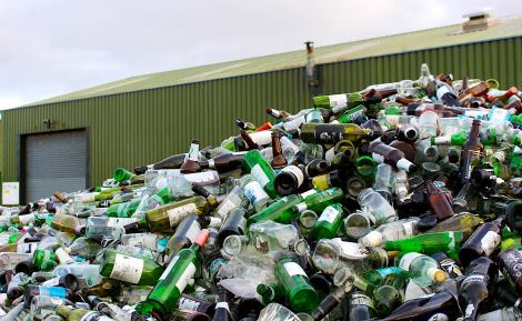 The council had been sending used glass bottles south for recycling as it was cheaper. Photo: Shetland News/Chris Cope.