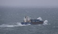 Freight boat Daroja heading into stormy seas back in 2010. Photo: Ian Leask