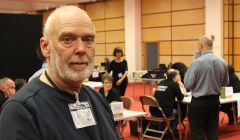 Stuart Hill attended the 2015 general election count in the Clickimin Leisure Centre - Photo: Hans J Marter/ Shetland News.