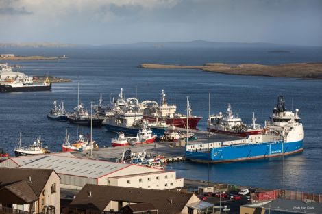 Busy times at Mair's Quay, Lerwick Port Authority's new pier. Photo: LPA