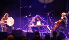 Maya Youssef and her trio strutting their stuff at the closing night's foy in Mareel on Sunday night. Photo: Chris Cope/Shetland News.