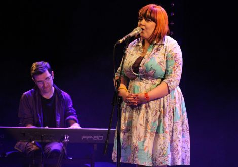 Michelle Burke brought "amusing, old-time tales to the table". Photo: Chris Cope/Shetland News.