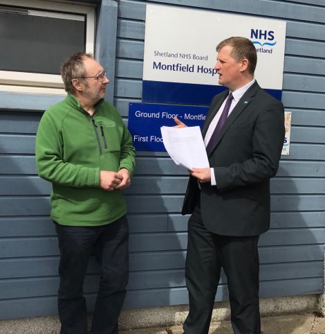 Roberts explaining that the health board has listened to public opposition and will discuss patient travel again at a meeting on Tuesday 23 May.