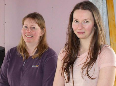 Owner Hazel Mackenzie, here with daughter Kayleigh, who is opening her own beauty shop, is looking forward to welcome the first customers on Friday. Photo: Chris Cope/Shetland News