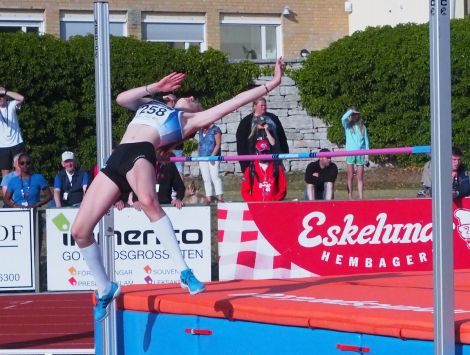 Lucy Holden finished 5th in the women's high jump. Photo: Maurice Staples