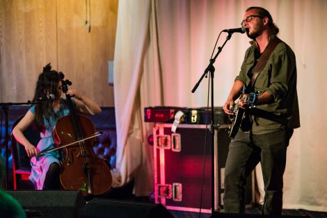 Willy Mason, accompanied by Siobhan Wilson on cello, delivered something of a songwriting masterclass at the Lerwick Legion on Monday night. Photo: Steven Johnson.