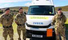 Bomb disposal team officers (left to right) ‘Sticky’ Cunningham, Jon Robinson and Garth Spence. Photos: Chris Cope/Shetland News