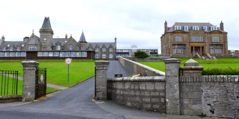 The site contains three listed buildings. Photo courtesy of Shetland Islands Council.