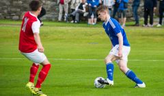 Sam Maver scored the first of Shetland's two goals on Saturday. Photo: Steven Johnson.