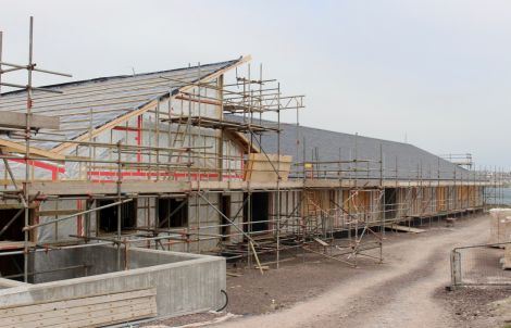 The new centre is a stone's throw from the original Eric Gray building, which has stood for around for decades but is deemed to be no longer fit for purpose. Photo: Chris Cope/Shetland News.