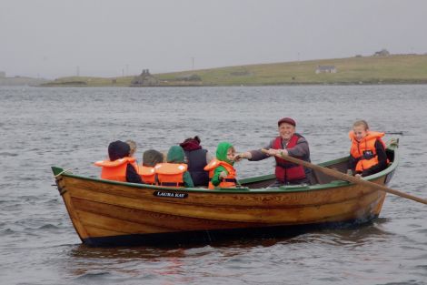 These youngster were introduced to rowing during Saturday's sea parade.