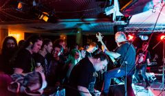 Headline act Vantage Point were a hit. Frontman Murray Graham gets involved with the crowd. Photo: Steven Johnson.