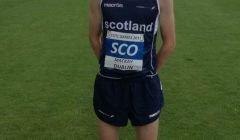 Seamus Mackay donning a Scotland vest to win gold.