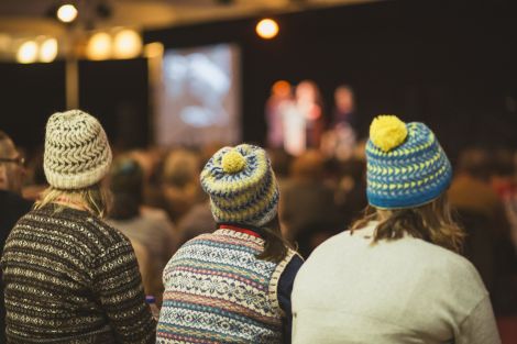 There were plenty of Bousta Beanies - this year's signature pattern - on show at the opening ceremony. Photo: Calum Toogood