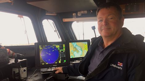 RNLI senior engineer Wayne Shilson on board Lerwick lifeboat on Wednesday. Photos: Hans J Marter/Shetland News