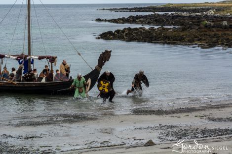 Vikings landing at Haroldwick, Unst. All photos: Gordon Siegel