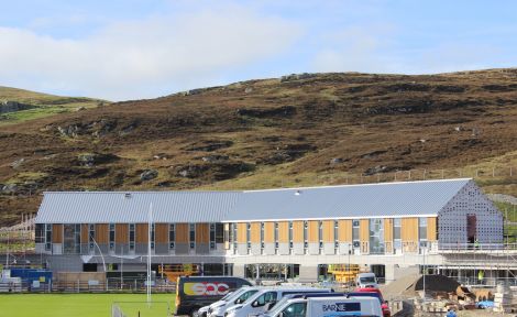 The new Anderson High School hostel during construction last year. Photo: Hans J Marter/Shetland News