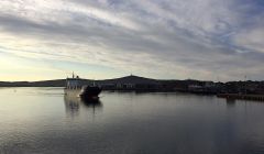 NorthLink freight boat Hildasay arriving in Lerwick. Photo: Hans J Marter/Shetland News