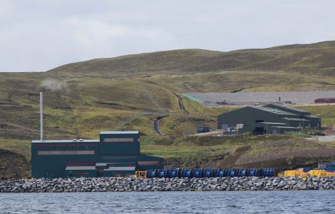 SIC's waste management site (right) next to the waste to energy plant. Photo: Shetland News