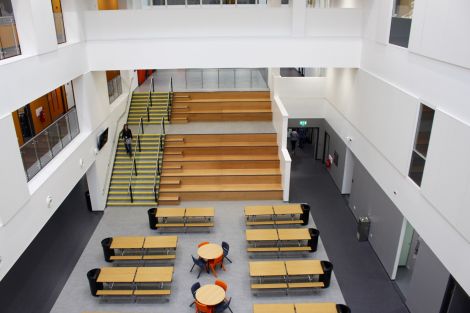 The main atrium space which can be viewed from all floors. All photo: Chris Cope/Shetland News