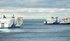 Two of NorthLink's three passenger ferries. Photo Will Rodger