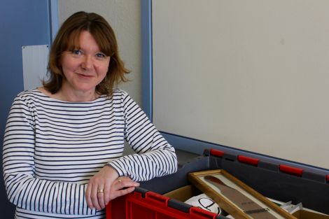 Headteacher Valerie Nicolson has been packing up her office ahead of the big move. Photo: Chris Cope/Shetland News