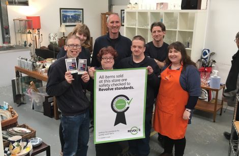 Shetland Home Co staff (left to right), Back row: Hannah Simpson, Stephen Arnold, Lee Donnelly. Front row: Robert Phillips, Louise Jamieson, Colin Slater, Karen Erasmuson.