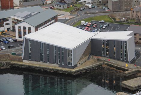 An aerial view of Mareel. Photo: Ian Leask