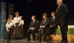 Tess (Sula Brookes) stands up to Dr Maudsley (Andy Long) in the lecture hall. Photo: Austin Taylor.