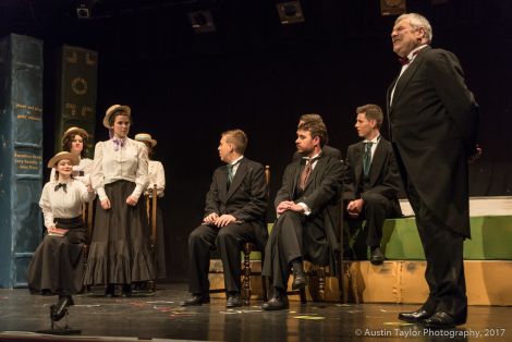 Tess (Sula Brookes) stands up to Dr Maudsley (Andy Long) in the lecture hall. Photo: Austin Taylor.