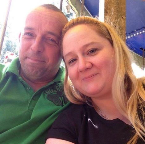 Nicola Stove and her husband Magnus, who was flown to Aberdeen for emergency surgery after his accident.