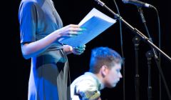 Roseanne Watt performing at this year's Wordplay festival. Photo: Steven Johnson