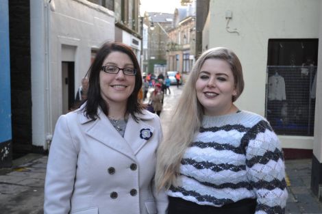 Emma Miller (left) and Selina-May Miller (right) are taking on the management of Living Lerwick. Photo: BBC Radio Shetland