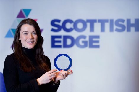 Evonne Morrison with her Scottish Edge award.