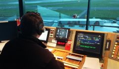 The control tower at Sumburgh Airport.