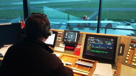 The control tower at Sumburgh Airport.