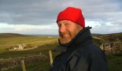 Jon Castle visiting Bressay in June 2005. Photo: Jonathan Wills