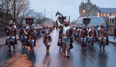 Lerwick Up Helly Aa gets under way. All photos: Austin Taylor