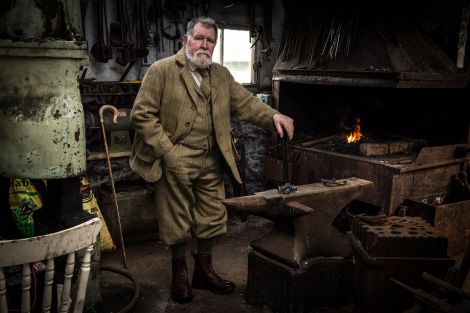 Cobbler, farrier, tailor. Bruce Wilcock, Hillswick.