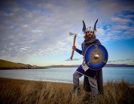 Nesting and Girlsta guizer jarl Ryan Leask is keen to get Weisdale more involved in the festival. Photo: Chris Brown