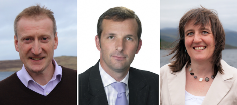 At loggerheads: northern isles constituency MSPs Tavish Scott and Liam McArthur and SNP Highlands and Islands MSP Maree Todd.