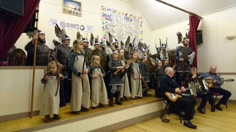 Uyeasound Up Helly Aa can look back at a history of more than 100 years . Photo: Kevin Osborne