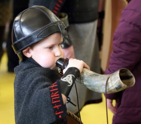 The Cullivoe jarl squad ranges from the young to the somewhat more experienced. Photo: Kevin Osborn 