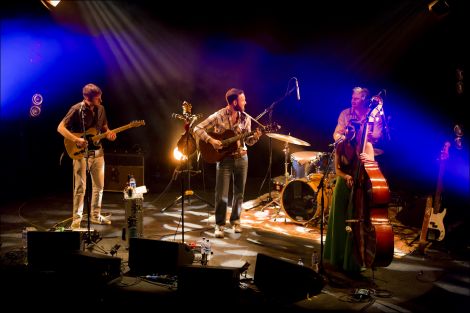 Lindsay Lou and her band commanding the stage at Mareel on Sunday night. Photo: Dale Smith.